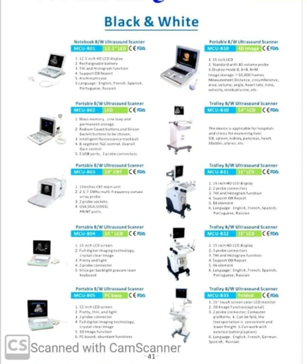 Made-In-China Black & White Ultrasound - 